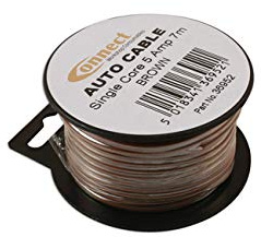 Connect 36952 Mini Reel Automotive Cable 5A Brown 7m