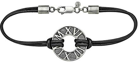 cai Herren Armband 925/- Sterling Silber 21cm Mattiert Silbergrau 132260318-21