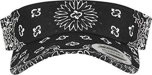 Flexfit Unisex 8888BP-Visor Bandana Print Baseballkappe, Black, one Size