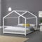 [en.casa] Kinderbett Cerro Hausbett Jugendbett Bettenhaus mit Lattenrost Montessori Bett aus massiver Kiefer Bettgestell 140x200cm Weiß
