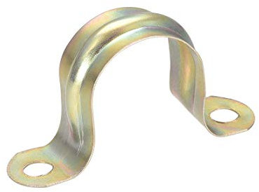sourcing map 3/4inch Rigid Pipe Strap, 2 Holes Tube Straps Iron Tension Tube Clip Clamp 50pcs
