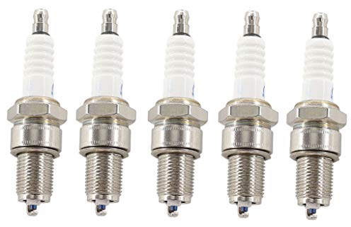 HURI 5x Zündkerze für Roller/Motorrad Cagiva C10 C10R C12R, Derbi 50, Gilera 50, Piaggio Free 50, Hexagon 125 150, Liberty 50, NRG mc2 50, NTT 50, Quartz 50, Sfera 50 80, TPH 50 80 125, Zip 50