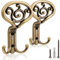UTiLE Attaccapanni e Appendiabiti Parete-Muro - Stile Vintage, Made in Italia, 85x50x138 mm, Crea un Guardaroba Autentico 2X BRONZO