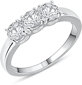 Anellissimo Ring Trilogy Herzen Jahrestag Damen 925 Silber Zirkonia -, Silber