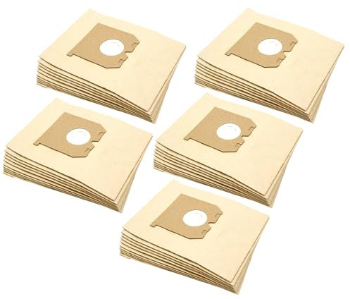 vhbw 50x sacchetto compatibile con AEG/Electrolux Z1640, Z1640 Lite, Z1641, Z1642, Z1643 aspirapolvere - in carta, 24cm x 18cm, color sabbia