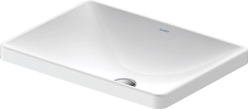 Duravit Einbauspüle Keramik - Waschbecken Küche eckig ohne Überlauf und Hahnloch - pflegeleichtes Spülbecken, weiß