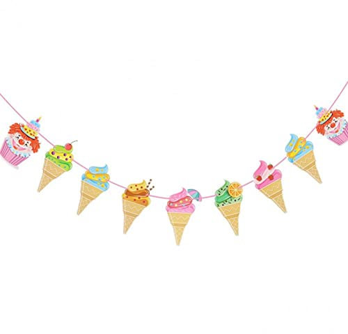 Frisches Cooles EIS Cream Popsicle Banner Bunting Für Tropische Sommer Party Bar Eisgirlande Kid Party Dekoration