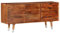 vidaXL Akazienholz Massiv TV Schrank mit 4 Schubladen 2 Schiebetüren Lowboard TV Möbel Sideboard Fernsehtisch Fernsehschrank HiFi-Schrank 118x30x55cm