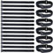 Gebildet 20pcs Wiederverwendbare Klettkabelbinder,Klettverschluss Klettbänder mit Schnalle, Kabelbinder mit Klettverschluss für Kabelmanagement (2cm×30cm, Schwarz)