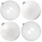 Benjia - Palline di Natale extra large, giganti, grandi, in plastica infrangibile, set di ornamenti per esterni, prato, cortile, albero, decorazioni da appendere (15 cm/150 mm, 4 pezzi, bianco)