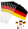 SEMINISMAR Deutschland Flagge, Mini, Patriotisch, 14 cm x 21 cm, Schwarz, Polyester, Mastmontage, Rechteckig, Flagge, Feiern, Festival, Karneval, Party