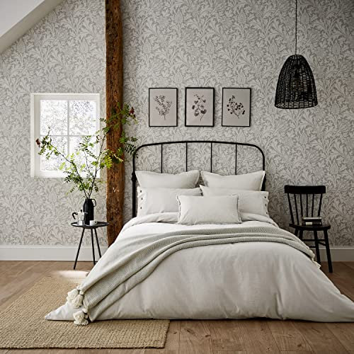 PURE LINEN COTTON DUVET COVER SILVER