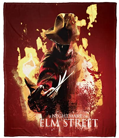 NORTHWEST Nightmare on Elm Street Überwurfdecke, Seiden-Touch, 127 x 152,4 cm, Into The Flames