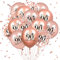 Luftballons zum 90. Geburtstag, 18 Stück, Roségold, Luftballons zum 90. Geburtstag, Roségold, 90. Geburtstag, Party-Dekorationen für Frauen, Männer, 90. Geburtstag, Jahrestag, 30,5 cm