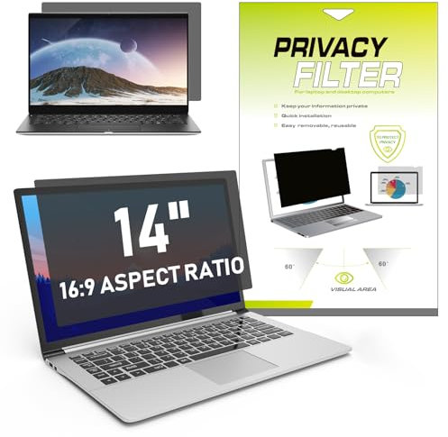 LAMA Universal 14 Inch Laptop Privacy Screen Protector for 14 Laptops, Anti-Glare & Blue Light Filter, UV Protection, Privacy Screen Filter (12.2x6.85) Reduces Eye Strain (16:9)