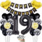 ZWWsullo Luftballon zum 19 Geburtstag zum 19 Geburtstag Mädchen Junge Party Deko 19 Schwarz 19 Geburtstag Dekoration Geburtstag Junge Tortendeko Luftballon 19 Geburtstag Dekoration