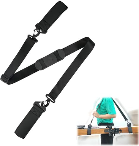 Gukasxi Ski Tragegurt Verstellbar Skigurt und Stöcke Tragegurt Ski Schultergurt Ski Carrier Strap Ski Zubehör für Erwachsene Jugendliche Winter Skifahren Outdoor Aktivitäten