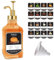 HMJIA Dispenser per Sciroppo di Caffè Caraffa per Sciroppo in Vetro da 500ML con Etichette e Pompa Sispenser per Vaniglia e Caramello per Bar e Accessori da Cucina (1 pezzo - Oro Quadrato, 500ML)