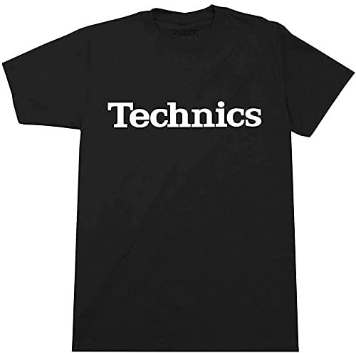 passive Bonwe Technics Logo T Shirt Dj 1200 Turntable Music Variocolors-Black