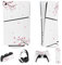 playvital Autocollant Protection pour ps5 Slim Console Accessoires,Sticker Skin pour ps5 Manette & Télécommande & Casque & Station de Charge,Digital Edition-Fleurs de Cerisier Tombe
