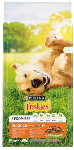 Erwachsene Hunde-Trockenfutter Huhn und Rindfleisch mit Gemüse PURINA FRISKIES DOG BALANCE ADULT 10kg