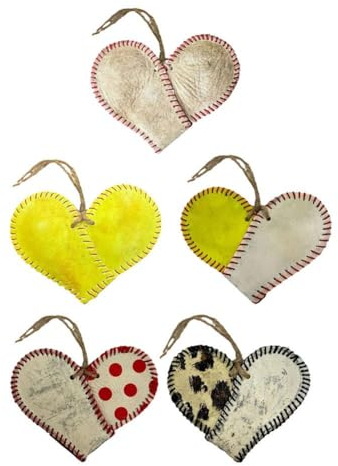 Handgefertigtes Vintage-Baseball-Herz-Ornament, lustiger Weihnachtsbaum für Baseball-Geschenk, Liebhaber, Dekoration, besondere
