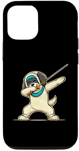Hülle für iPhone 13 Synchronisation von Hund, Fechter, Degen, Degen, Fechten, Sportler, Fechter