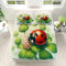 Einfacher Stil Weiche Atmungsaktiv Spannbettlaken Set 90x200 cm, Insekten BläTter Spannbetttuch Microfaser, Spannbettlaken Tiefe Tasche 30 cm für Hohe Matratzen und Boxspringbett Mit 2 Kissenbezug