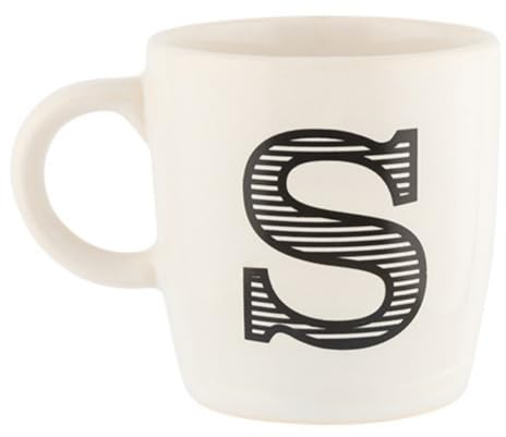 FabFinds Hugga Mug with Initials Classic Ceramic Mug Large Gift Coffee Cups 330ml (S)