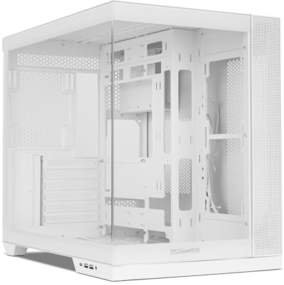NOX Xtreme Products Hummer Astra Neo White - Semitorre ATX | M-ATX | ITX, Cristal Templado panorámico Frameless, Espacio para 9 Ventiladores, gráficas hasta 400mm, USB-C y USB 3.0, Color Blanco