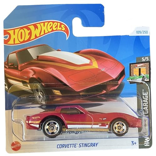 Hot Wheels - Corvette Stingray - HW Dream Garage 5/5 - HTB52 - Carte courte - GM - Rouge - Mattel 2024-1:64