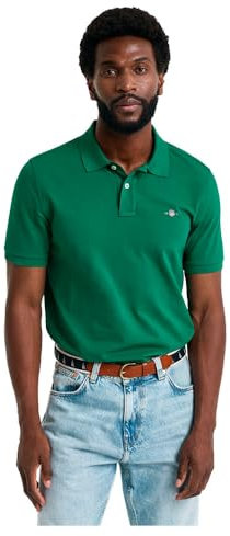 GANT Herren REG Shield SS Pique Polo Polohemd, Butternut Green, XL