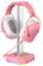 WUTIANBAO Headset Stand Headphone Stand With Single Rolling RGB Light For Desk PC Gaming Headset,Aluminum Alloy Headphone Stand(Pink)