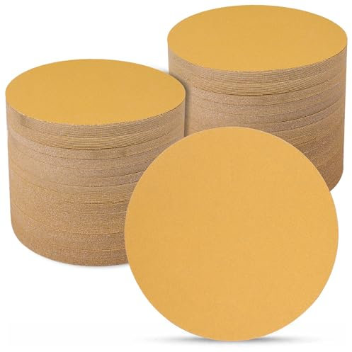 Sruhrak Sanding Discs 150mm 100 Pcs, 120 Grit 6 inch NO Hole Hook and Loop Orbital Sander Discs, Sanding Pads for Random Orbital Sander Pads and All Oscillating Tools