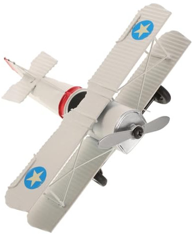 Warmhm Flugzeugmodell Ornament -Fahrzeugmodelle Ebene Transformatoren für kinderspielzeug Modellflugzeugbausätze für Erwachsene Flugzeugverzierung aus Eisen Weiß