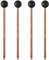 Lot de 4 maillets de tambour en acier pour xylophone, maillets Glockenspiel, maillets à percussion en caoutchouc de 16,5 cm, baguettes de batterie en caoutchouc pour enfants, maillets à percussion en