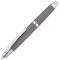 Jinhao 10 Press Fountain Pen with Box, Brushed Matt Gray Retractable Fine Nib with Converter Set (Silver Clip)
