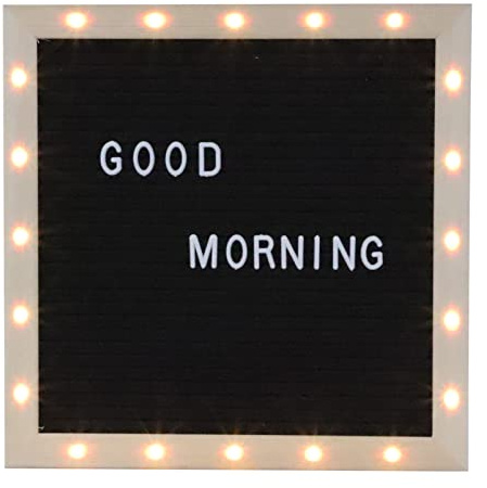 Operitacx Led Buchstaben Filztafel Satz Mittel Aus Holz Mit Led Beleuchtung Wiederverwendbares Nachrichtenschild Für Zuhause Kreatives Mitteilungstableau Für Party Und Geschenk
