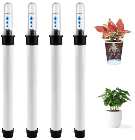 SWRCEYJH Indicateur d Eau Plante, Pack de 4 indicateurs de Niveau d'eau en Plastique, Niveau Indicateur d'eau Hydroponique indicateurs de Niveau d'eau pour Plantes d'intérieur