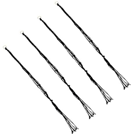 FONDOTIN 4piezas Colgador De Plantas De Cuerda Unidades Decorativo para Interiores Fácil De