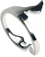 LOOVE Sylt Ring, 925 Sterling Silber, Verstellbar, Insel-Silhouette Design, Handgefertigt, Mit Geschenkbox
