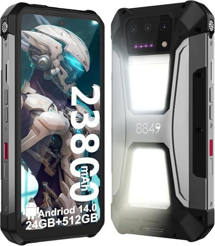 QDWANGUK Tank 2 PRO Smartphone robuste avec projecteur 6,7 pouces 2,4 K écran 24 Go 512 Go téléphone portable 23800 mAh 120 W Android 14 téléphone