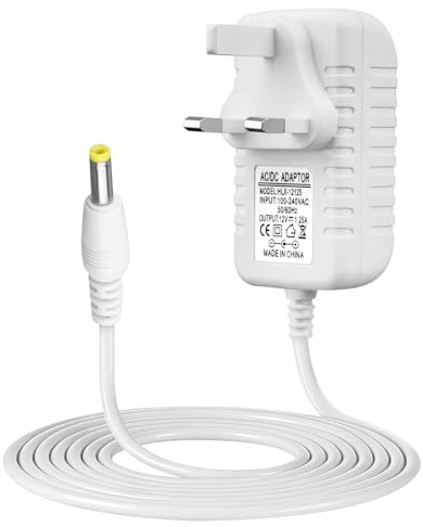 15W Power Supply, 12V 1.25A Charger for Echo Dot (3rd/4th/5th Gen), Echo Show 5 (1st/2nd Gen), Echo Dot with Clock, Echo Dot Kids Edition, Echo Spot/Pop, Fire TV Cube, 2M Power Cord Adapter, White