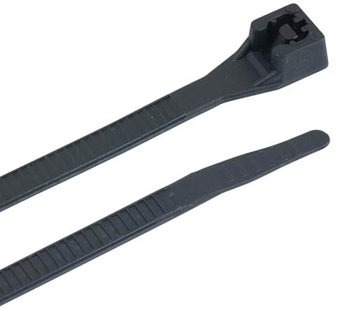 Gardner Bender 46-308UVB Cable Tie, 8 inch., 75 lb. Tensile Strength, Wire/Cord Management Industrial and Household Use, Nylon Zip Tie, 100 Pk., UV Resistant Black