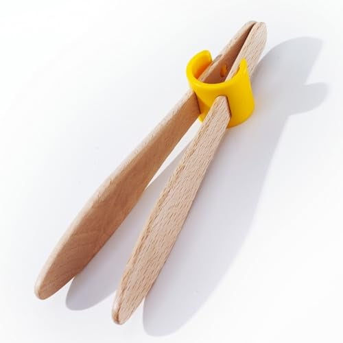 Patisse 425 Pince à Toasts, Pince de Cuisine avec Clip Ressort, Hêtre PEFC, 18 cm, Bois