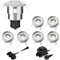 ledscom.de LED Boden-Einbauleuchte Atria für außen Aluminium kalt-weiß, je 14lm, IP65, 40mm Ø 7er Set