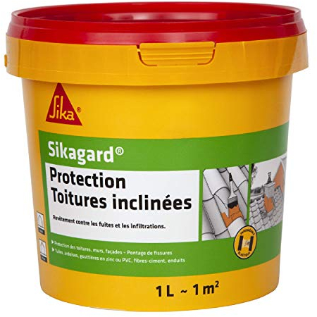 Sikagard Protection Toiture inclinée, Protection contre fuites et infiltrations d'eau, 1L, Beige