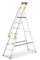 Abbey Aluminium Safety Platform Step Ladder With Handrail & Tool Tray 8 Tread