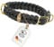 CopcoPet Hundehalsband aus Fettleder 50–55 cm x 25mm Schwarz – Geflochtenes Lederhalsband – Messing mit Dornschließe – Robust & verstellbar – Für große Hunde, ideal für Alltag & Training