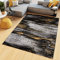 TAPISO Maya Teppich Kurzflor Modern Verwischt Meliert Streifen Design Schwarz Grau Gelb Weiß Wohnzimmer Schlafzimmer ÖKOTEX 120 x 170 cm
